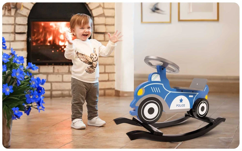 Medinis supamasis policijos automobilis Ricokids