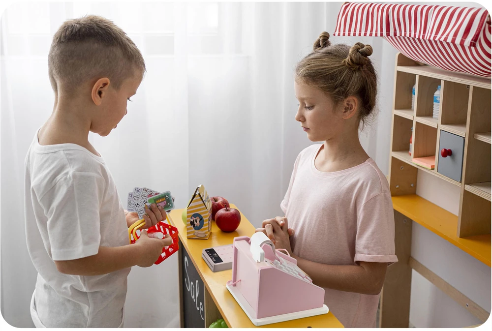 Medinis žaislinis kasos aparatas RK-868 Ricokids