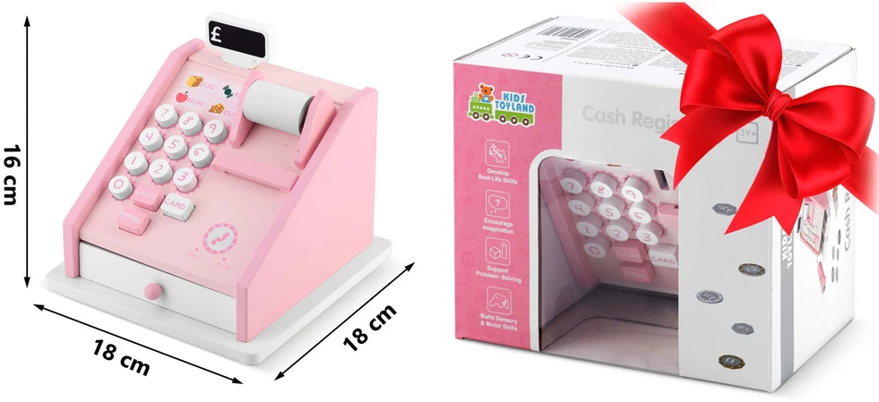 Medinis žaislinis kasos aparatas RK-868 Ricokids