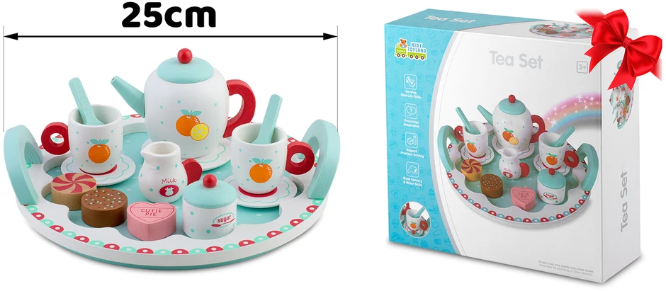 Medinis žaislų arbatos servizas RK-869 Ricokids