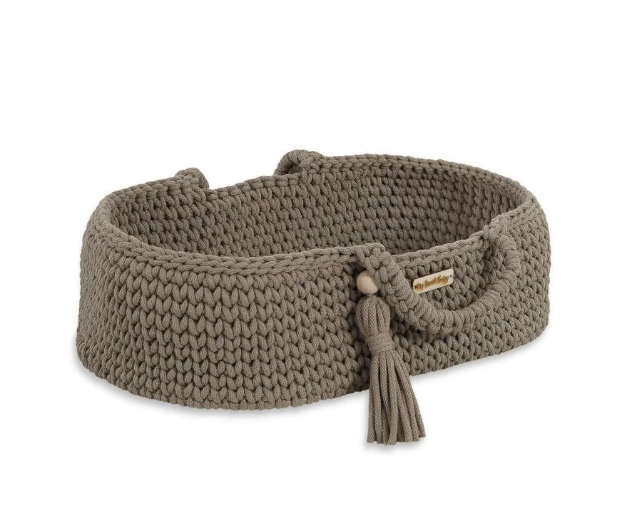Lėlių nešynė boho stiliaus, medvilninė, mocca spalvos