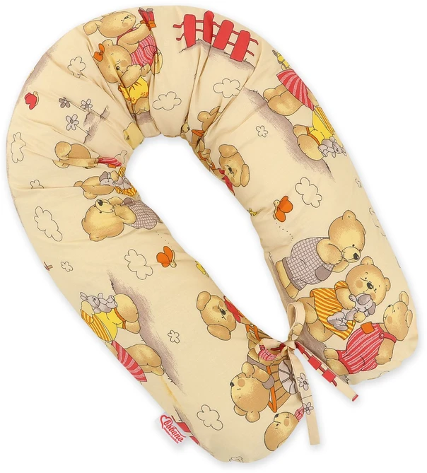 Užvalkalas nėščiosios pagalvei LONGER iš medvilnės Teddy bear birthday