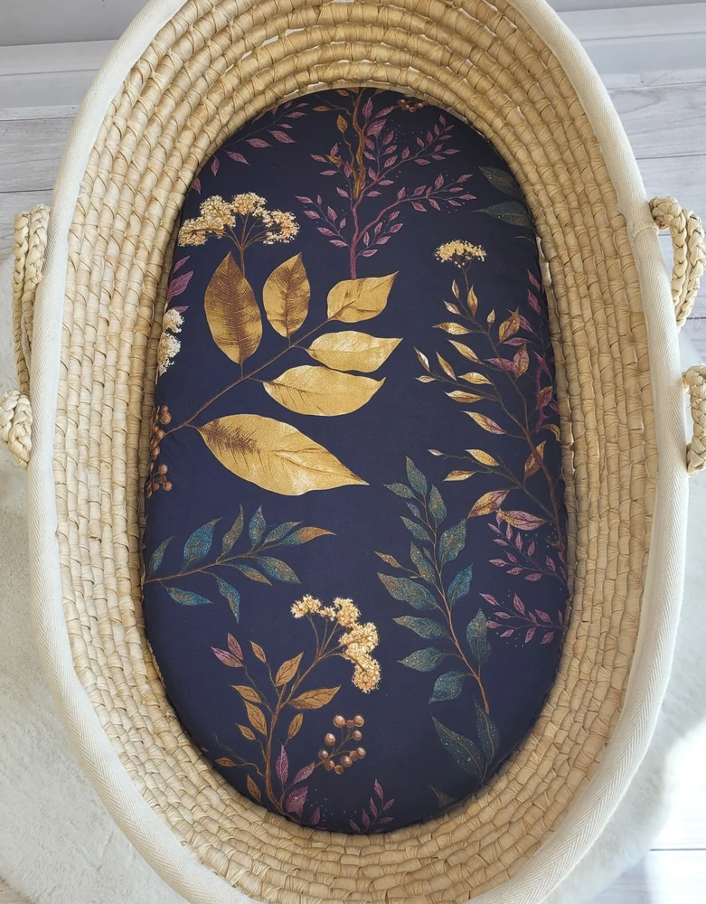 My Sweet Baby Medvilninis patalynės užvalkalas kūdikio lopšiui 75x35 cm, floristinė raštas
