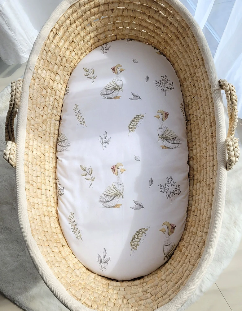 My Sweet Baby Medvilninis patalynės užvalkalas kūdikio lopšiui 75x35 cm gūsis