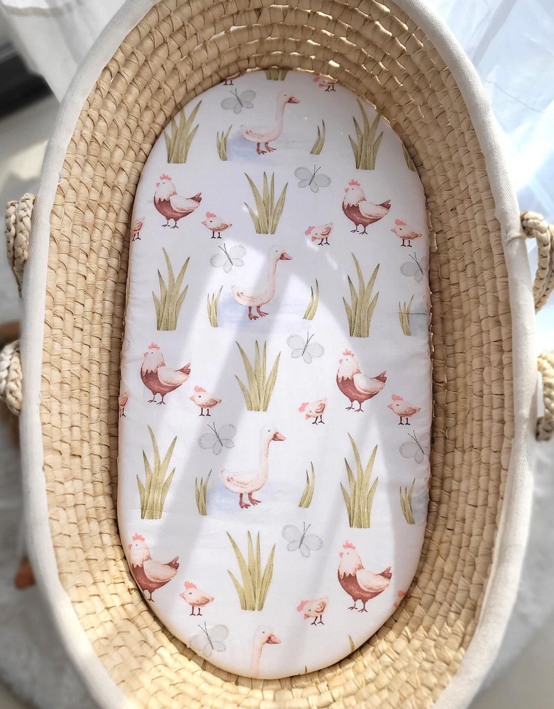 My Sweet Baby Medvilninis patalynės užvalkalas kūdikio lopšiui 75x35 cm raštuotas