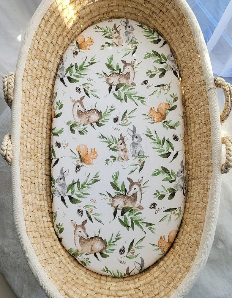 My Sweet Baby Medvilninis patalynės užvalkalas kūdikio lopšiui 75x35 cm žalsvas