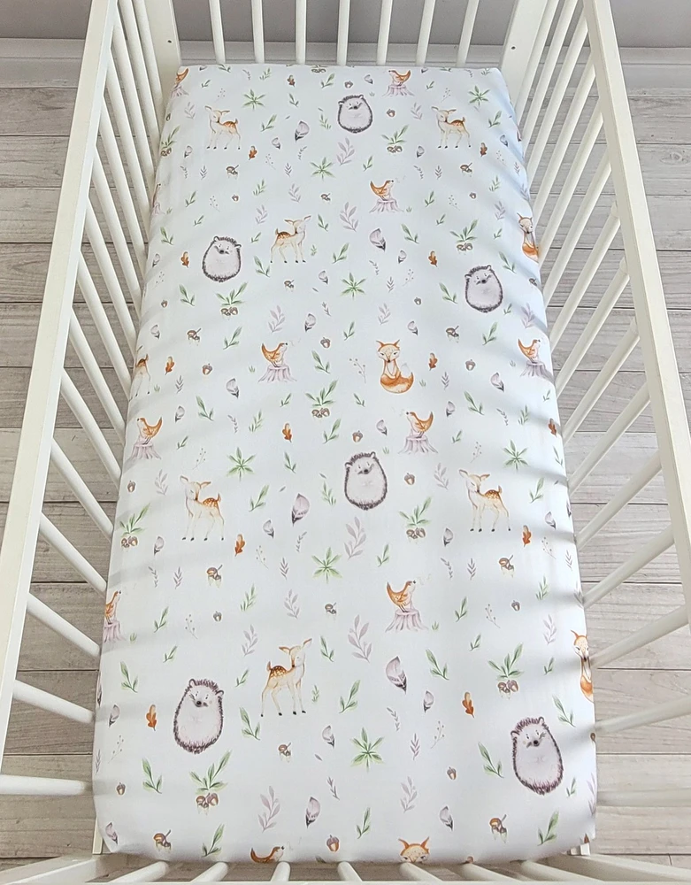 My Sweet Baby Paklodė kūdikiui su miško gyvūnais, medvilninė 120x60 cm