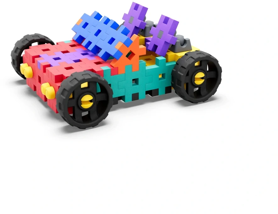 Meli Basic Constructor 100 dalių konstruktorių rinkinys vaikams nuo 3 metų, lavina kūrybiškumą ir smulkiąją motoriką