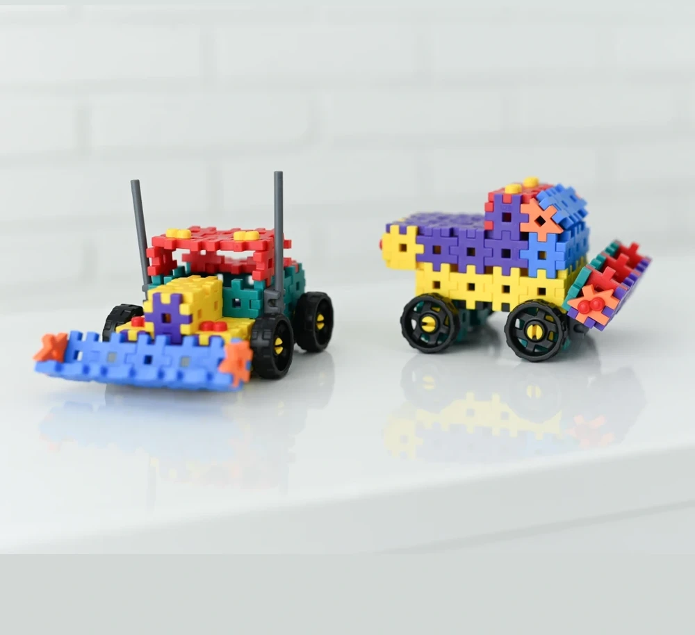 Meli Basic Constructor 100 dalių konstruktorių rinkinys vaikams nuo 3 metų, lavina kūrybiškumą ir smulkiąją motoriką