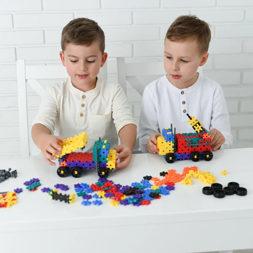 Meli Basic Constructor 100 dalių konstruktorių rinkinys vaikams nuo 3 metų, lavina kūrybiškumą ir smulkiąją motoriką