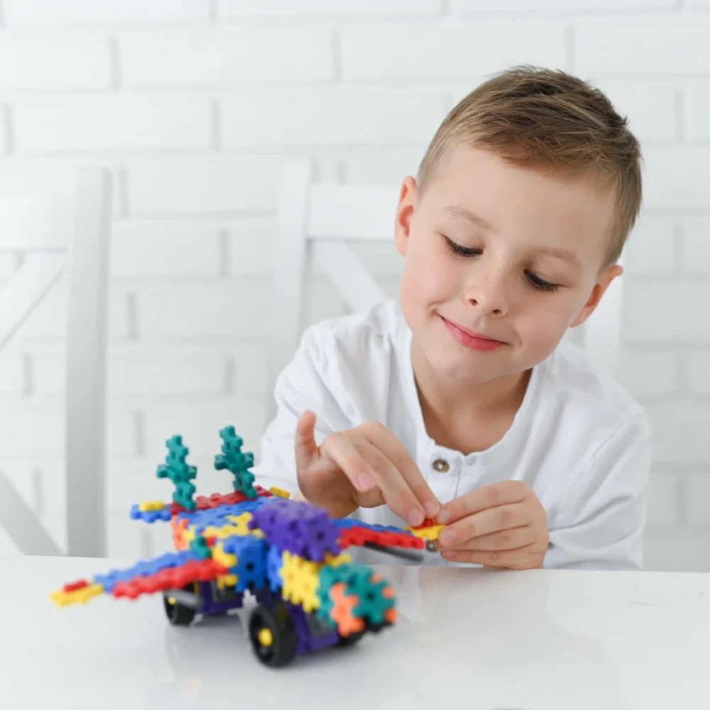 Meli Basic Constructor 100 dalių konstruktorių rinkinys vaikams nuo 3 metų, lavina kūrybiškumą ir smulkiąją motoriką
