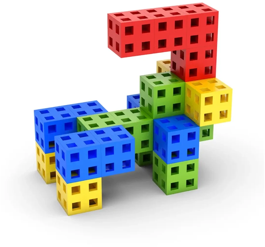 Meli Cube EDU 300 edukacinis konstruktorių rinkinys vaikams nuo 3 metų, skatina kūrybiškumą ir loginį mąstymą