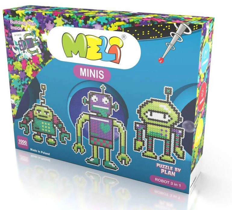 Konstruktorius Meli Minis Robot 3in1 1000 el.