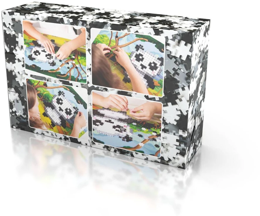 Meli Minis Panda 2in1 kūrybinis 250 dalių konstruktorius vaikams nuo 4 metų, mokantis ir lavinantis, juodai baltas