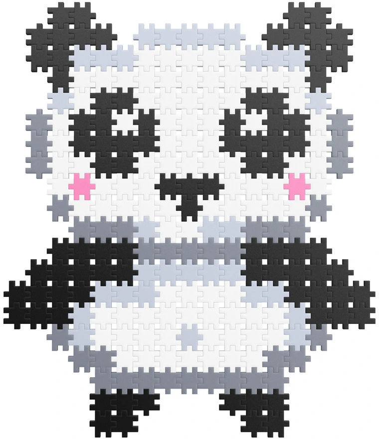Meli Minis Panda 2in1 kūrybinis 250 dalių konstruktorius vaikams nuo 4 metų, mokantis ir lavinantis, juodai baltas
