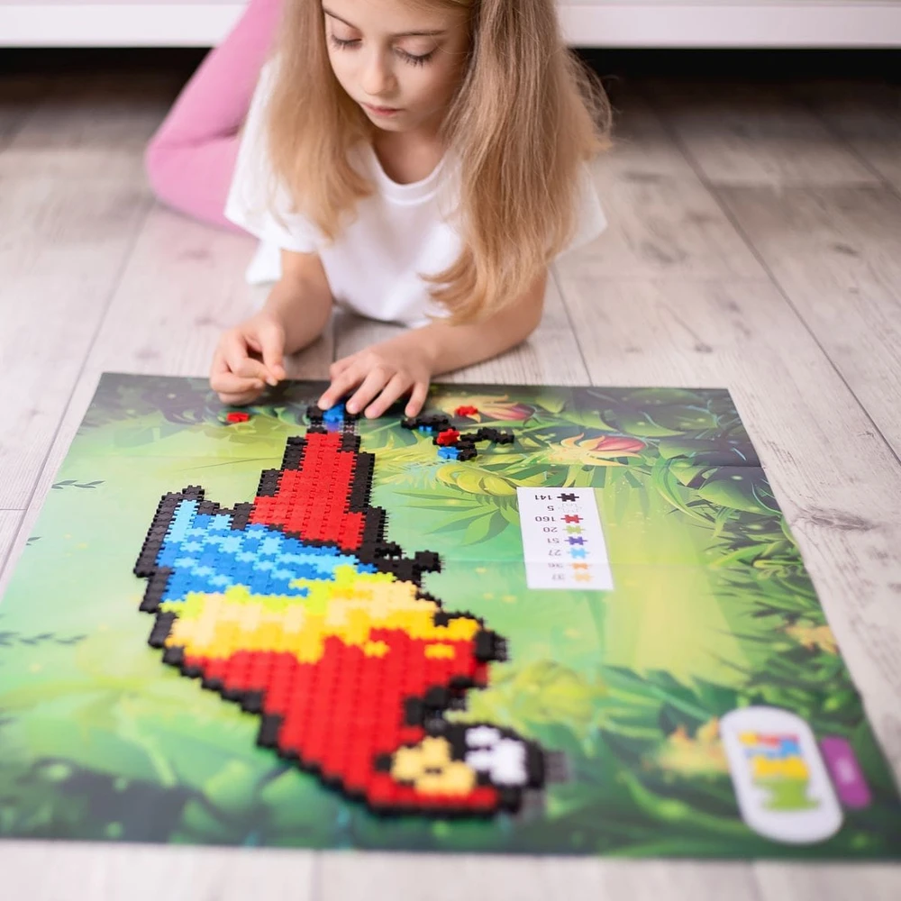 Meli Minis paukščių konstruktorius 2in1, 500 detalių, vaikams nuo 4 metų, spalvotas