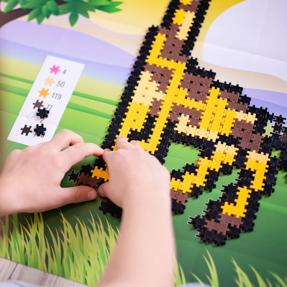 Meli Minis Wild 2in1 kūrybinis kaladėlių rinkinys su 500 elementų, vaikams nuo 3 metų, egzotiškų gyvūnų, spalvotas