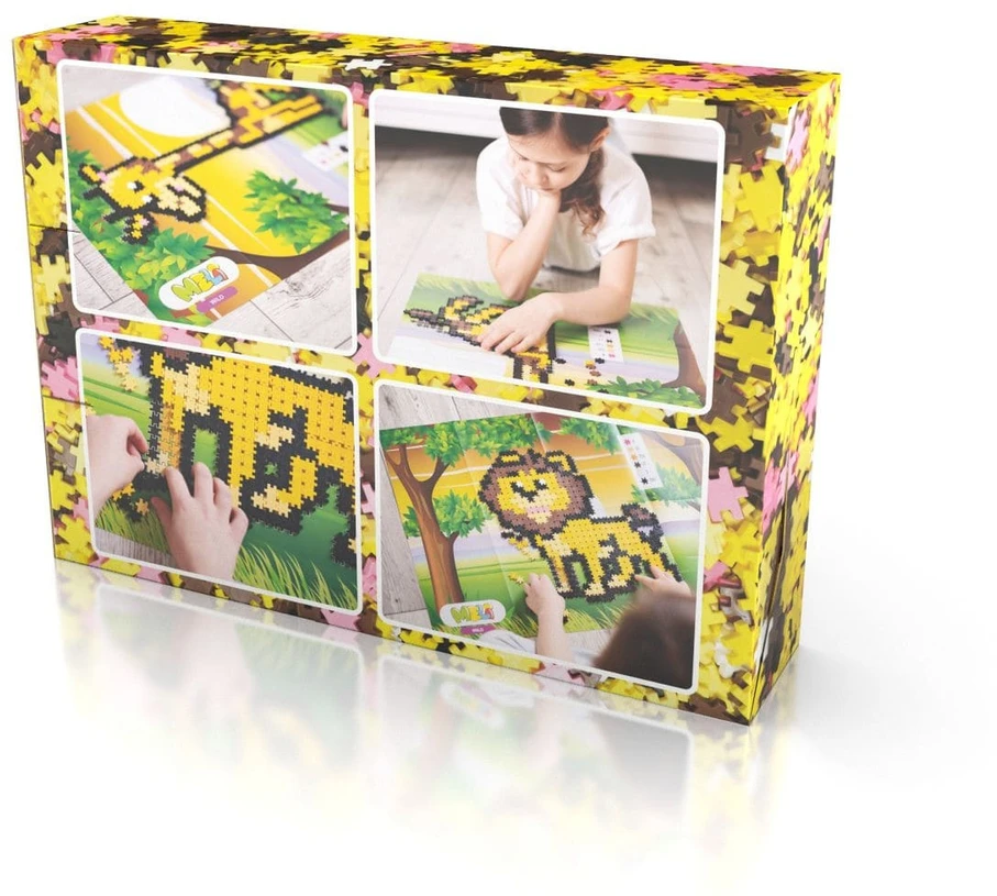 Meli Minis Wild 2in1 kūrybinis kaladėlių rinkinys su 500 elementų, vaikams nuo 3 metų, egzotiškų gyvūnų, spalvotas
