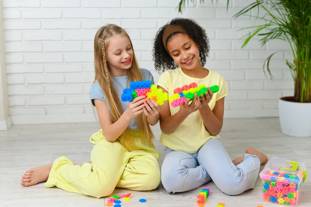 Meli Neon Basic 1200 dalių edukaciniai konstruktoriaus kaladėlės vaikams nuo 3 metų, neoninės spalvos