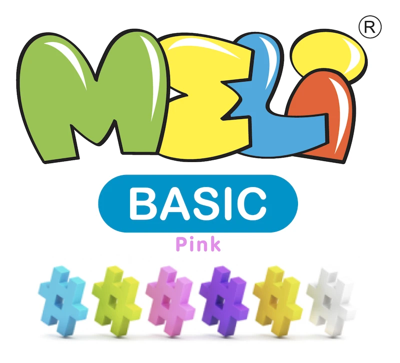 Kelioninis rinkinys Meli Basic Pink 250 el.