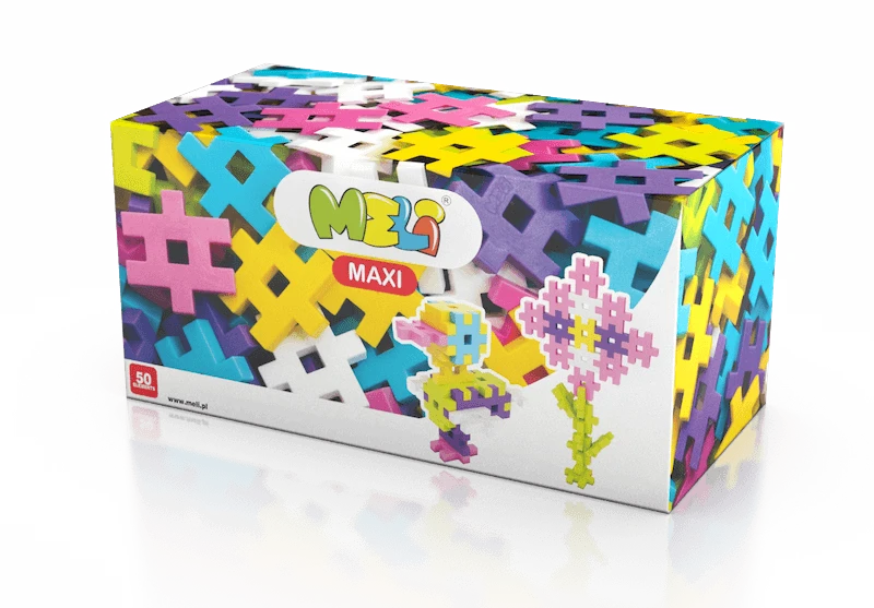 Konstruktorius Meli Maxi Pink 50 el.