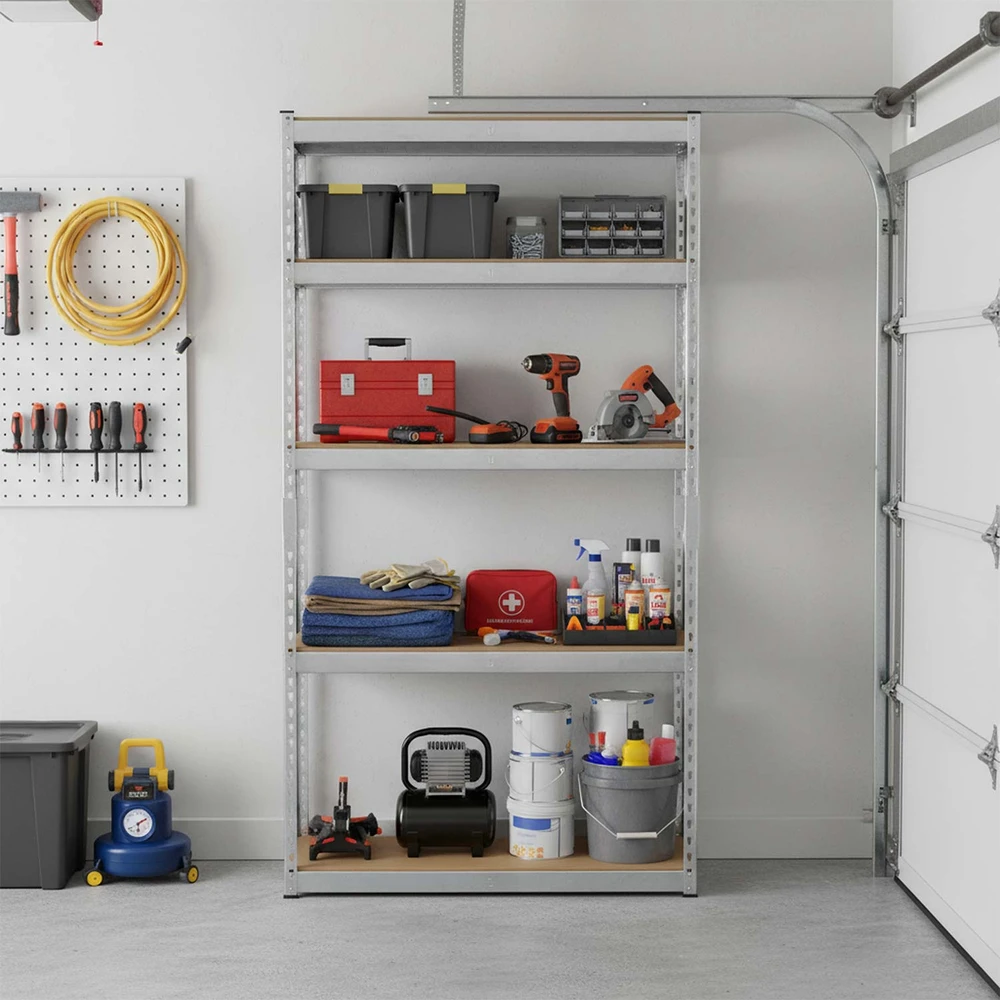 Metalinė sandėliavimo lentyna Humberg HR-853 183 x 90 x 40 cm sidabrinės spalvos