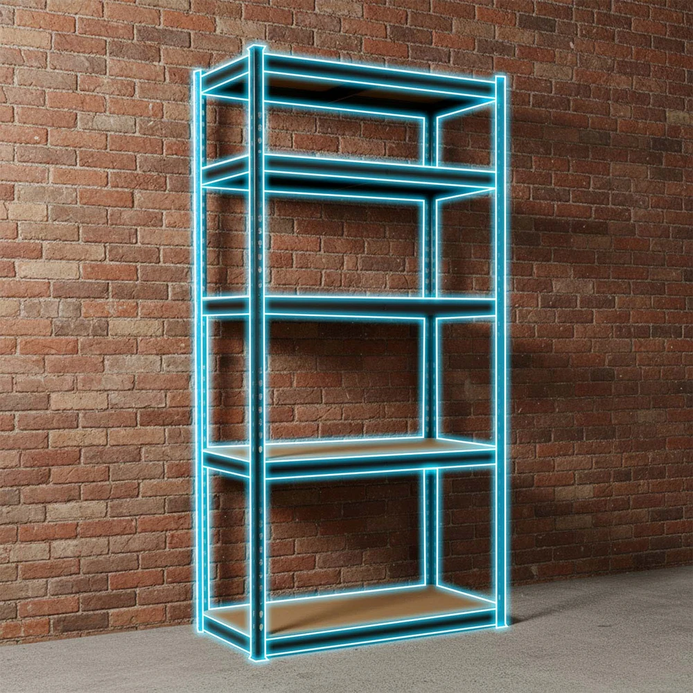 Metalinė sandėliavimo lentyna Humberg HR-853, 183 x 90 x 40 cm, juoda
