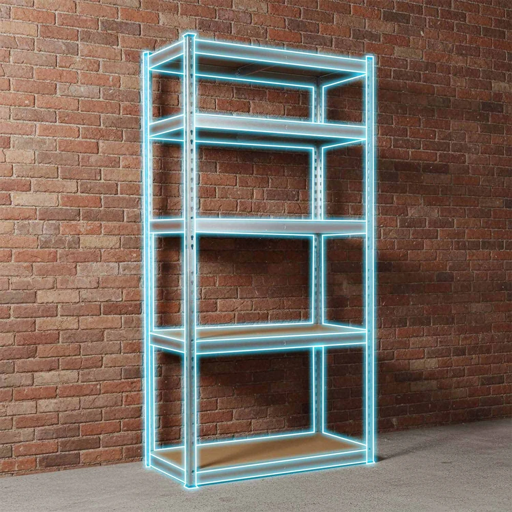 Metalinė sandėliavimo lentyna Humberg HR-853 183 x 90 x 40 cm sidabrinės spalvos