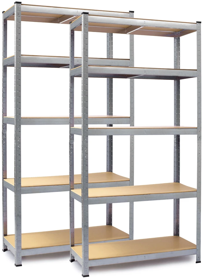 Metalinė sandėliavimo lentynų rinkinys, 2 vnt., 180 x 90 x 40 cm, Humberg HR-812