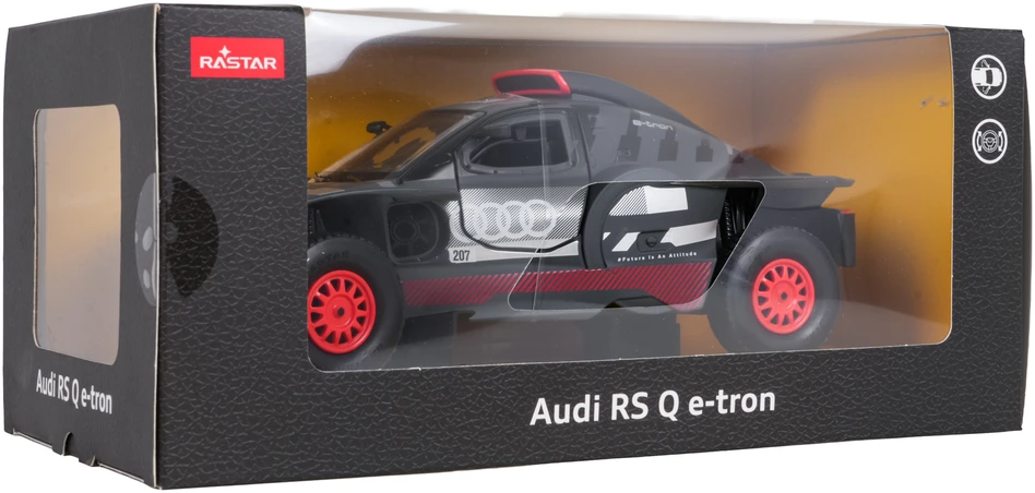 Metalinis automobilis 1:24 Audi RS Q e-tron pilkas Rastar