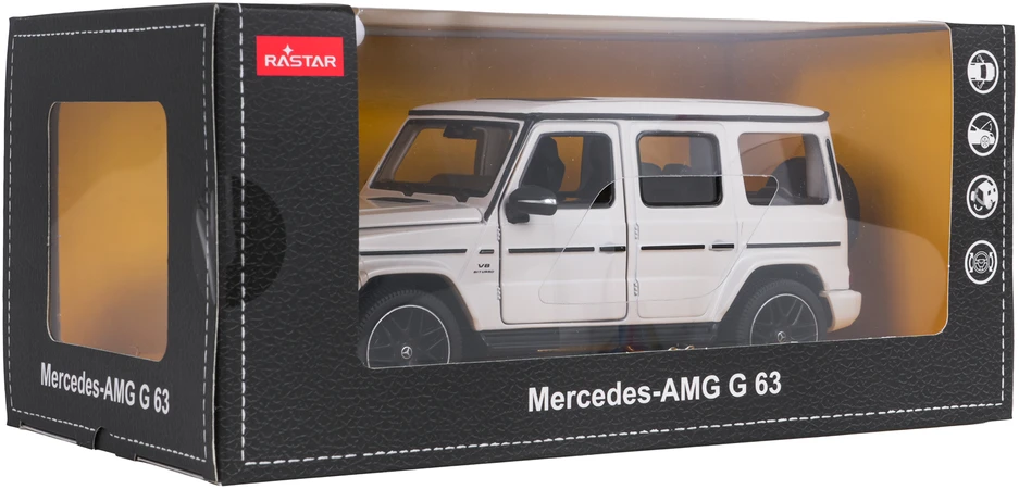 Metalinis automobilis 1:24 Mercedes AMG G63 baltas RASTAR