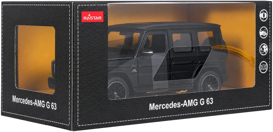 Metalinis automobilis 1:24 Mercedes AMG G63 juodas RASTAR