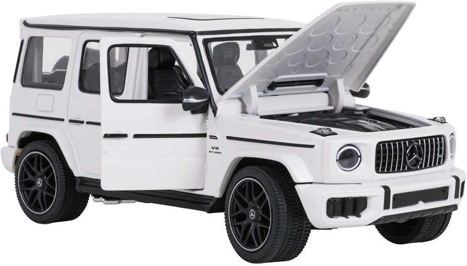 Metalinis automobilis 1:24 Mercedes AMG G63 baltas RASTAR