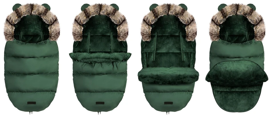 Elmi Ricokids miegmaišis vežimėliui ir rogutėms - žalios spalvos