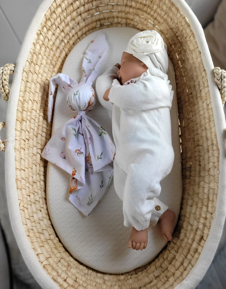 My Sweet Baby Minkštas medvilninis pledas kūdikiui su zuikučio motyvu, miško spalvos