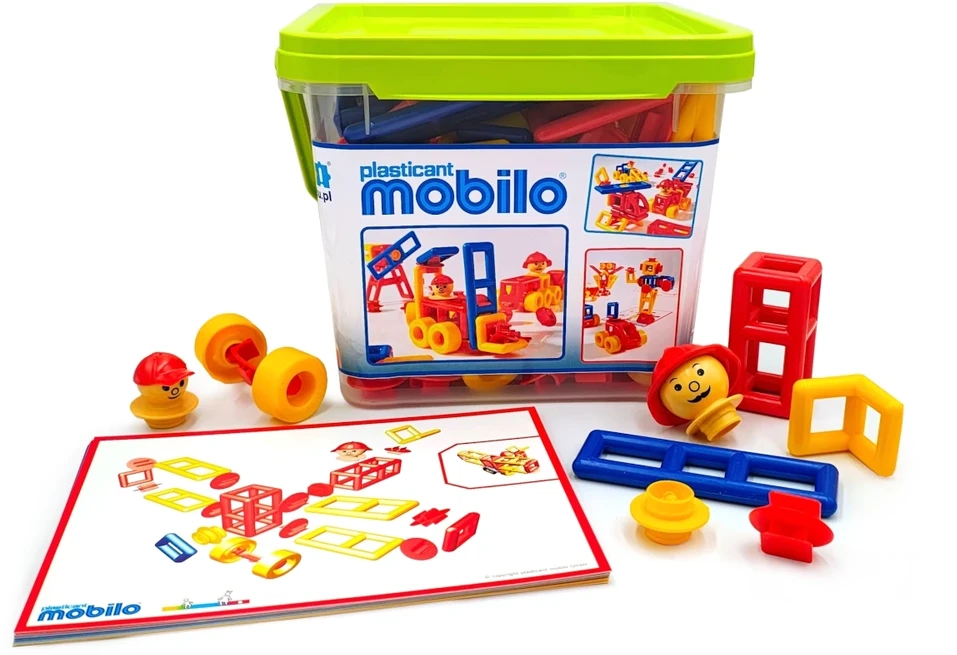 Mobilo 172 dalių edukacinis konstruktoriaus rinkinys vaikams nuo 4 metų, lavina kūrybiškumą ir smulkiąją motoriką