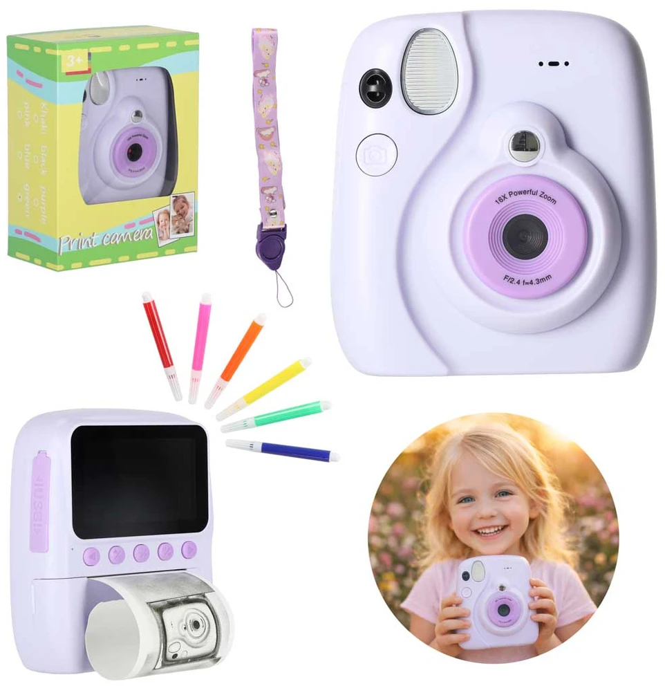 KIK Momentinis fotoaparatas violetinis