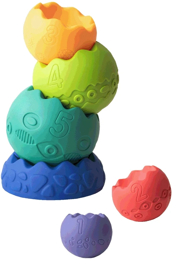 Mom's Care Švelni jutiminė piramidė pastelė 0m+ ZA4489
