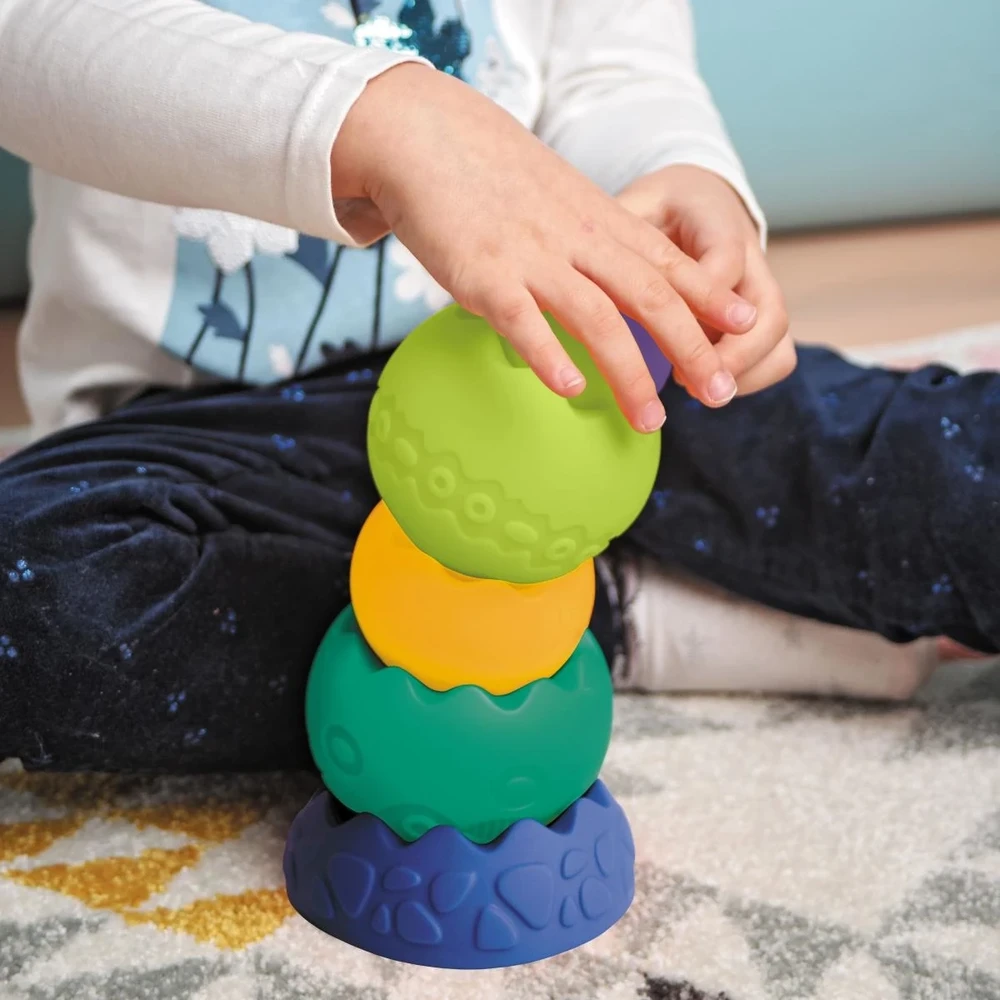 Mom's Care Švelni jutiminė piramidė pastelė 0m+ ZA4489