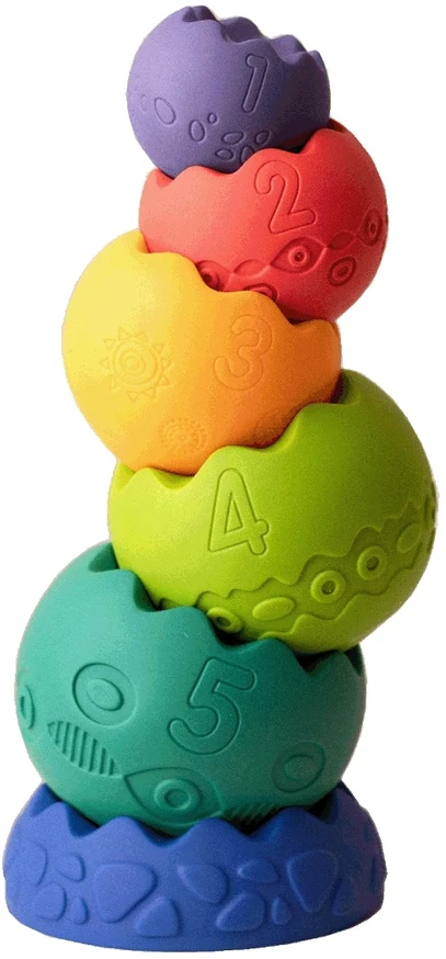 Mom's Care Švelni jutiminė piramidė pastelė 0m+ ZA4489