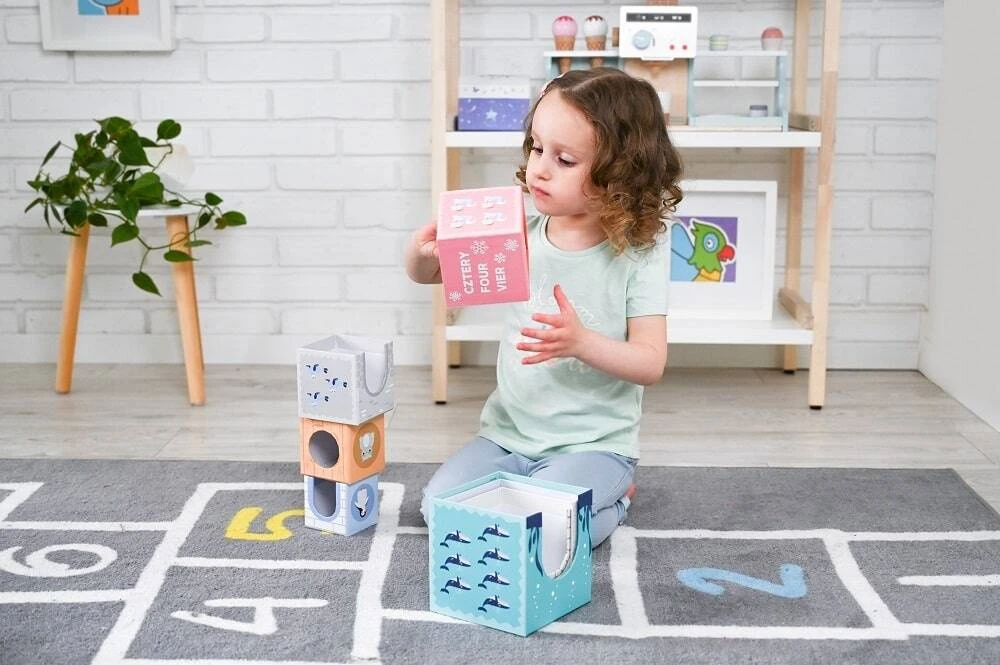 Mom's Care Medinė piramidė su arktykiniais gyvūnėliais, lavinanti vaikams nuo 1 metų, spalvota