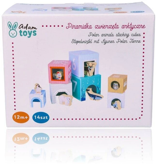 Mom's Care Medinė piramidė su arktykiniais gyvūnėliais, lavinanti vaikams nuo 1 metų, spalvota