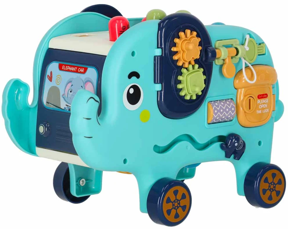 Roger Interaktyvus montessori dramblių rūšiuotuvas 26cm plaktukas