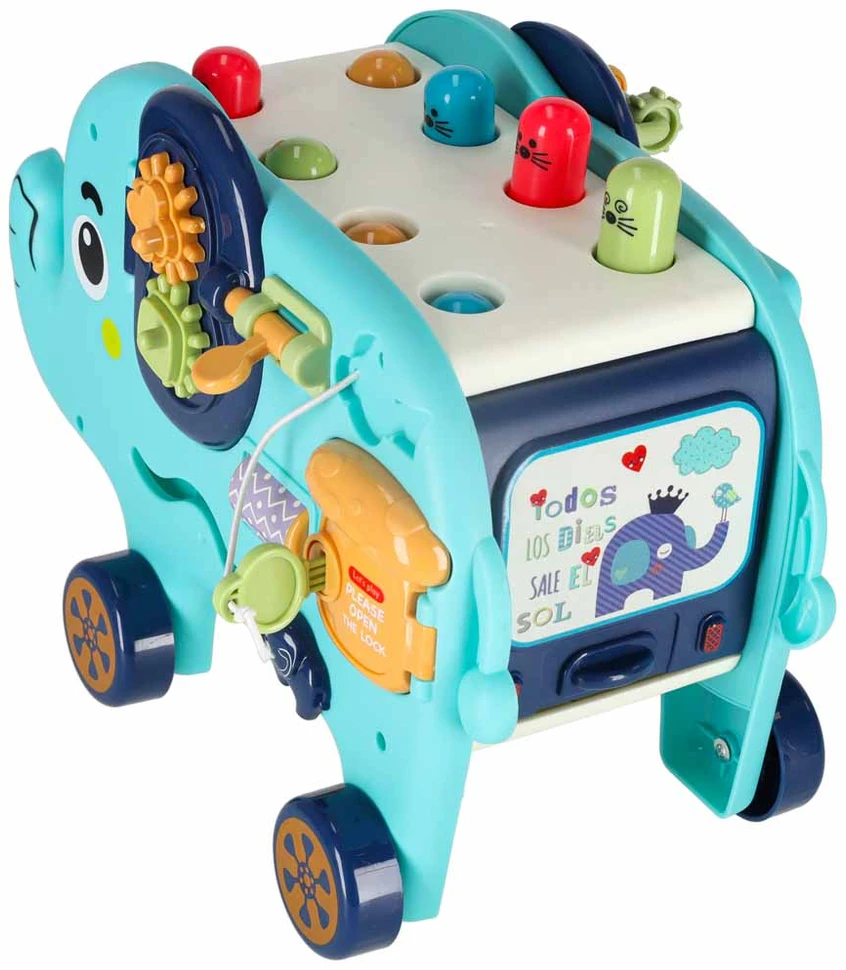 Roger Interaktyvus montessori dramblių rūšiuotuvas 26cm plaktukas