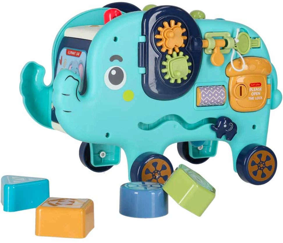 Roger Interaktyvus montessori dramblių rūšiuotuvas 26cm plaktukas