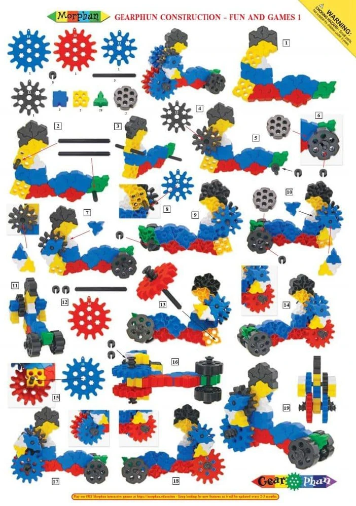 Konstruktorius Morphun Games and Fun 186 el.