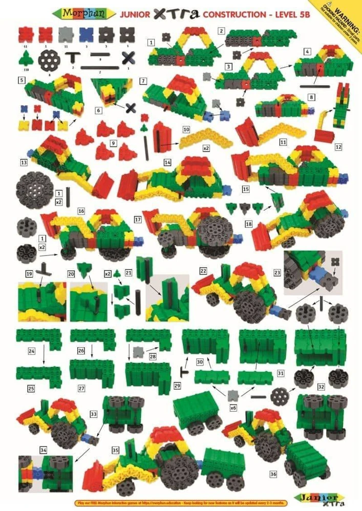 Konstruktorius Morphun Junior Xtra 100 Models 200 el.