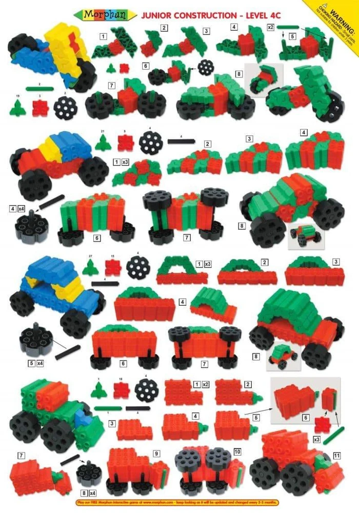 Konstruktorius Morphun Junior Xtra 100 Models 200 el.