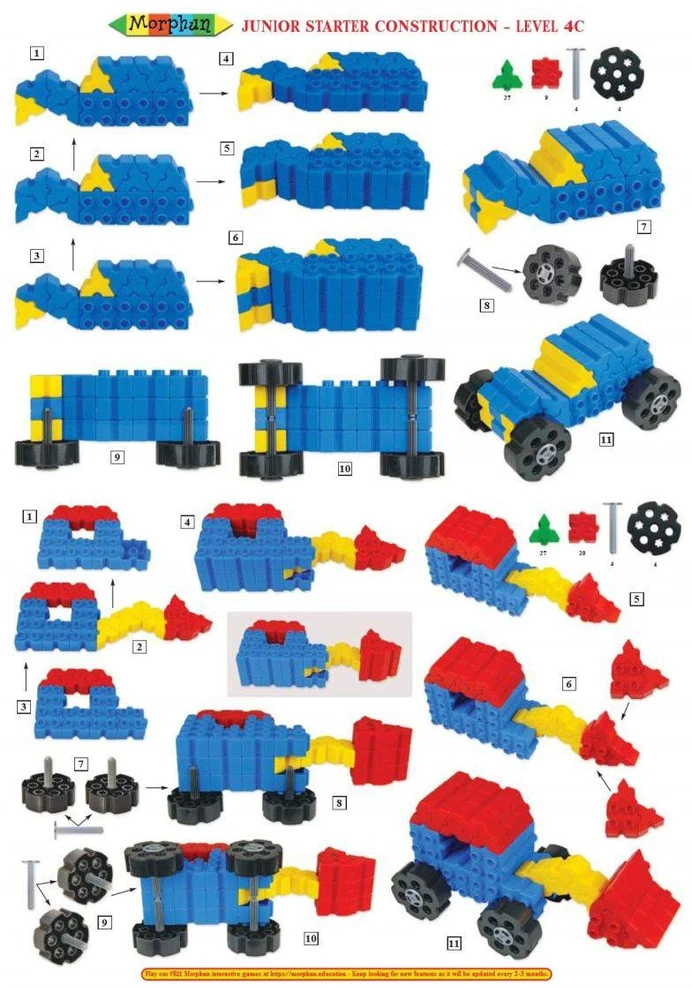 Konstruktorius Morphun 12 Transporto priemonės 150 el.