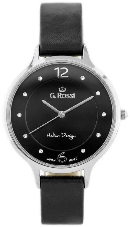 Laikrodis WOMEN'S WATCH G. ROSSI - 10411A-1A1 ON PASK (zg714e) + BOX